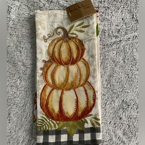NWT Nicole Miller Home Dish Towels / Fall Theme / 2 Pack Set